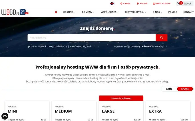 Strona główna WEBD (webd.pl) – zrzut ekranu