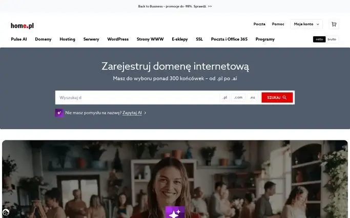 Strona główna Home.pl (marketing.tr.netsalesmedia.pl) – zrzut ekranu