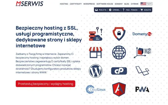 Strona główna MSERWIS (mserwis.pl) – zrzut ekranu