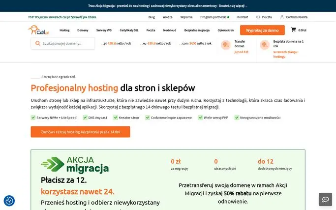 Strona główna Cal.pl (cal.pl) – zrzut ekranu